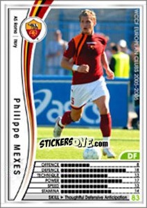 Sticker Philippe Mexes - Sega WCCF European Clubs 2005-2006 - Panini