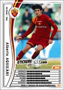 Sticker Alberto Aquilani - Sega WCCF European Clubs 2005-2006 n. 248 - Panini