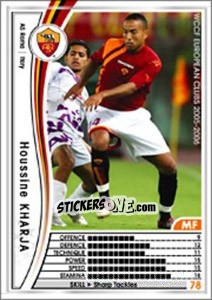 Sticker Houssine Kharja - Sega WCCF European Clubs 2005-2006 - Panini