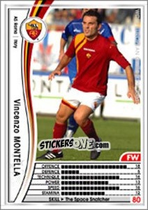 Sticker Vincenzo Montella - Sega WCCF European Clubs 2005-2006 n. 254 - Panini