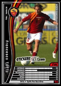 Sticker Francesco Totti - Sega WCCF European Clubs 2005-2006 n. 256 - Panini