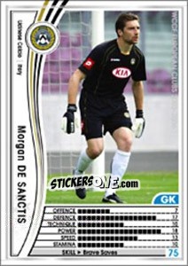 Sticker Morgan De Sanctis - Sega WCCF European Clubs 2005-2006 n. 257 - Panini