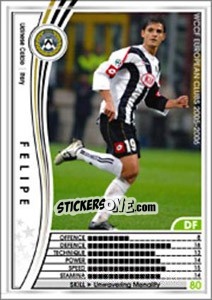 Sticker Felipe - Sega WCCF European Clubs 2005-2006 n. 259 - Panini