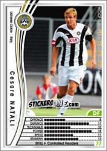 Sticker Cesare Natali - Sega WCCF European Clubs 2005-2006 n. 260 - Panini
