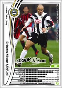 Sticker Roberto Nestor Sensini - Sega WCCF European Clubs 2005-2006 n. 261 - Panini