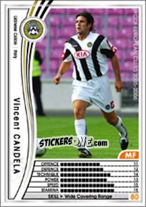 Sticker Vincent Candela - Sega WCCF European Clubs 2005-2006 n. 263 - Panini