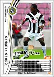 Sticker Christian Obodo - Sega WCCF European Clubs 2005-2006 n. 265 - Panini