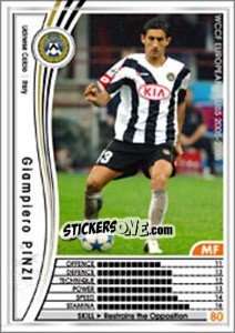 Sticker Giampiero Pinzi - Sega WCCF European Clubs 2005-2006 n. 266 - Panini