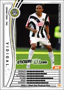 Sticker Vidigal - Sega WCCF European Clubs 2005-2006 n. 267 - Panini