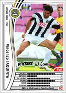 Sticker Vincenzo Iaquinta - Sega WCCF European Clubs 2005-2006 n. 271 - Panini