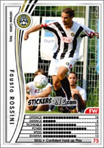 Sticker Fausto Rossini - Sega WCCF European Clubs 2005-2006 n. 272 - Panini