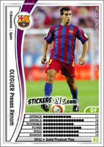 Cromo Oleguer Presas Renom - Sega WCCF European Clubs 2005-2006 n. 276 - Panini