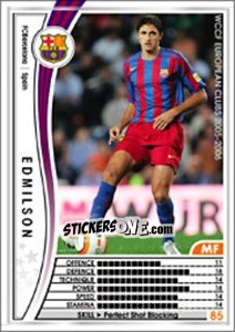 Sticker Edmilson - Sega WCCF European Clubs 2005-2006 n. 280 - Panini