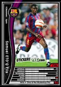 Sticker Samuel Eto'o Fils - Sega WCCF European Clubs 2005-2006 n. 284 - Panini
