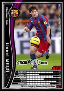 Sticker Lionel Messi - Sega WCCF European Clubs 2005-2006 n. 287 - Panini