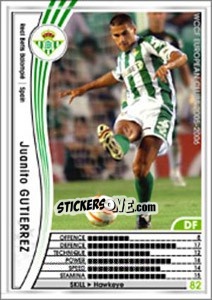 Sticker Juanito Gutierrez - Sega WCCF European Clubs 2005-2006 n. 290 - Panini