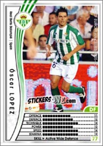 Sticker Oscar Lopez - Sega WCCF European Clubs 2005-2006 n. 291 - Panini