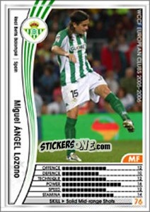 Sticker Miguel Angel Lozano - Sega WCCF European Clubs 2005-2006 n. 294 - Panini