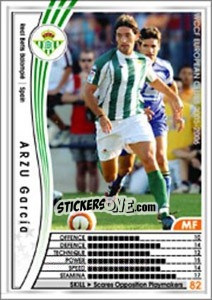 Sticker Arzu Garcia - Sega WCCF European Clubs 2005-2006 n. 295 - Panini