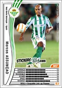 Sticker Marcos Assuncao - Sega WCCF European Clubs 2005-2006 n. 296 - Panini