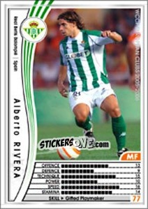 Figurina Alberto Rivera - Sega WCCF European Clubs 2005-2006 - Panini