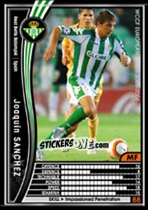 Sticker Joaquin Sanchez - Sega WCCF European Clubs 2005-2006 - Panini