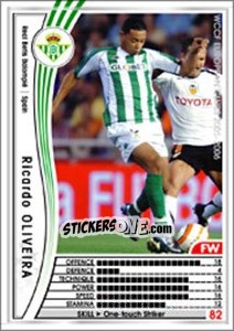 Sticker Ricardo Oliveira - Sega WCCF European Clubs 2005-2006 n. 303 - Panini