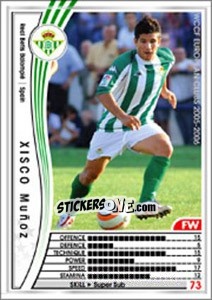 Sticker Xisco Munoz - Sega WCCF European Clubs 2005-2006 n. 304 - Panini