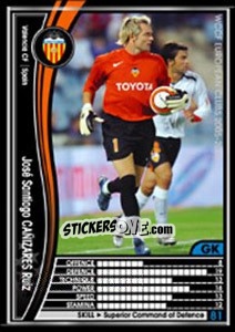 Sticker Jose Santiago Canizares Ruiz - Sega WCCF European Clubs 2005-2006 n. 305 - Panini