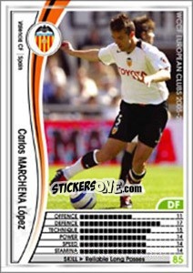 Sticker Carlos Marchena Lopez - Sega WCCF European Clubs 2005-2006 n. 308 - Panini