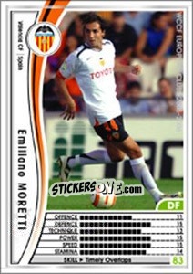 Sticker Emiliano Moretti - Sega WCCF European Clubs 2005-2006 n. 310 - Panini