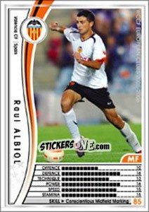 Sticker Raul Albiol - Sega WCCF European Clubs 2005-2006 - Panini