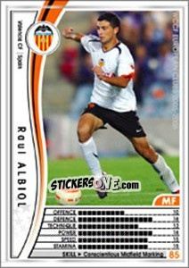 Sticker Raul Albiol - Sega WCCF European Clubs 2005-2006 n. 312 - Panini