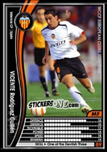 Sticker Vicente Rodríguez Guillen - Sega WCCF European Clubs 2005-2006 n. 316 - Panini