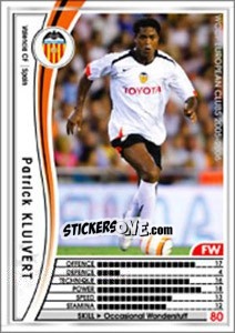 Sticker Patrick Kluivert - Sega WCCF European Clubs 2005-2006 n. 318 - Panini