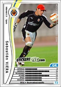 Sticker Sebastian Viera - Sega WCCF European Clubs 2005-2006 n. 321 - Panini