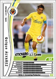 Sticker Quique Alvarez - Sega WCCF European Clubs 2005-2006 n. 322 - Panini