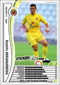 Sticker Rodolfo Arruabarrena - Sega WCCF European Clubs 2005-2006 n. 323 - Panini