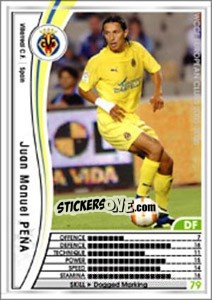 Figurina Juan Manuel Pena - Sega WCCF European Clubs 2005-2006 - Panini