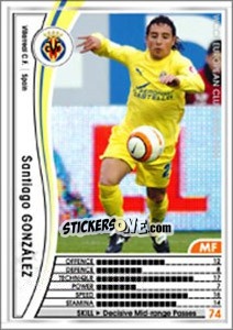 Sticker Santi Cazorla - Sega WCCF European Clubs 2005-2006 n. 327 - Panini