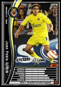 Sticker Juan Pablo Sorin - Sega WCCF European Clubs 2005-2006 n. 331 - Panini