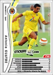 Sticker Antonio Guayre - Sega WCCF European Clubs 2005-2006 n. 335 - Panini