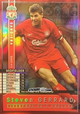 Cromo Steven Gerrard - Sega WCCF European Clubs 2005-2006 n. BAN2 - Panini