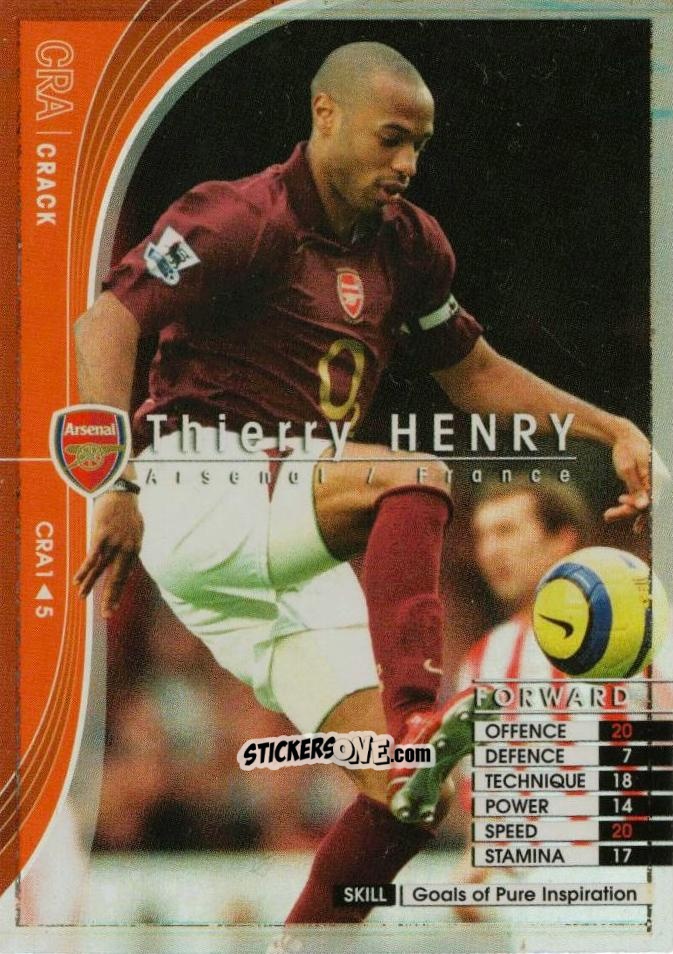 Figurina Thierry Henry - Sega WCCF European Clubs 2005-2006 n. CRA1 - Panini