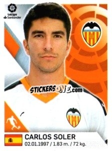 Sticker Carlos Soler - Liga 2019-2020. South America
 - Panini