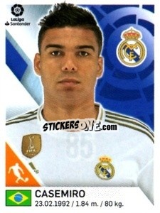 Sticker Casemiro - Liga 2019-2020. South America
 n. 85 - Panini