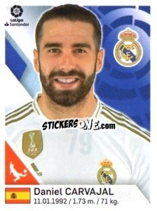 Cromo Dani Carvajal - Liga 2019-2020. South America
 - Panini