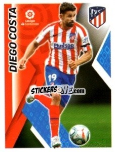 Sticker Diego Costa - Liga 2019-2020. South America
 - Panini