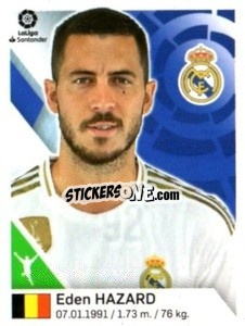 Sticker Eden Hazard - Liga 2019-2020. South America
 n. 92 - Panini