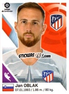 Sticker Jan Oblak - Liga 2019-2020. South America
 - Panini